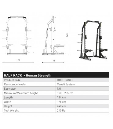 رک اسکوات حرفه ای کانالی - CANALI HALF RACK